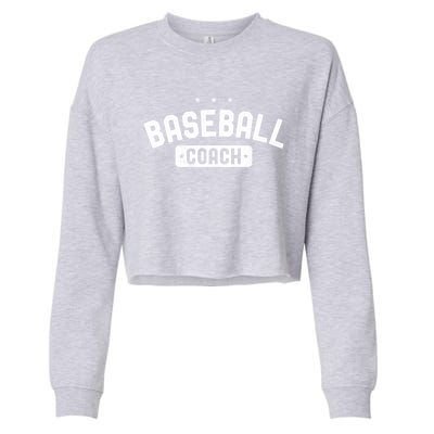 Baseball Coach Vintage Baseball Cropped Pullover Crew