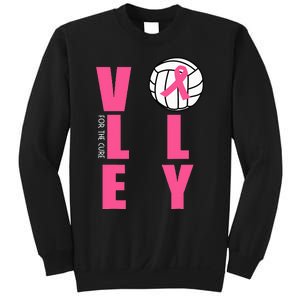 Breast Cancer Volleyball Pink Ribbon Volley For The Cure Sweatshirt