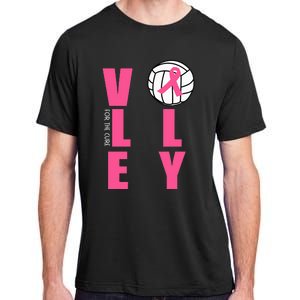 Breast Cancer Volleyball Pink Ribbon Volley For The Cure Adult ChromaSoft Performance T-Shirt