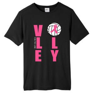 Breast Cancer Volleyball Pink Ribbon Volley For The Cure Tall Fusion ChromaSoft Performance T-Shirt