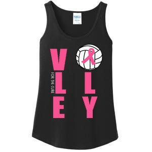 Breast Cancer Volleyball Pink Ribbon Volley For The Cure Ladies Essential Tank