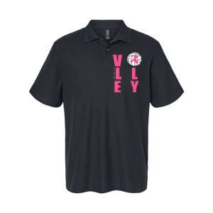 Breast Cancer Volleyball Pink Ribbon Volley For The Cure Softstyle Adult Sport Polo