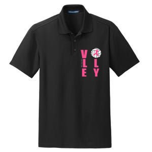 Breast Cancer Volleyball Pink Ribbon Volley For The Cure Dry Zone Grid Polo