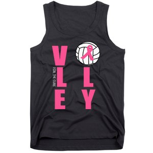 Breast Cancer Volleyball Pink Ribbon Volley For The Cure Tank Top