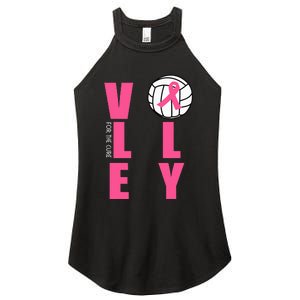 Breast Cancer Volleyball Pink Ribbon Volley For The Cure Women's Perfect Tri Rocker Tank