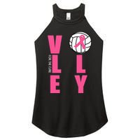 Breast Cancer Volleyball Pink Ribbon Volley For The Cure Women's Perfect Tri Rocker Tank