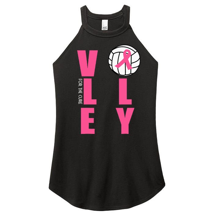 Breast Cancer Volleyball Pink Ribbon Volley For The Cure Women's Perfect Tri Rocker Tank