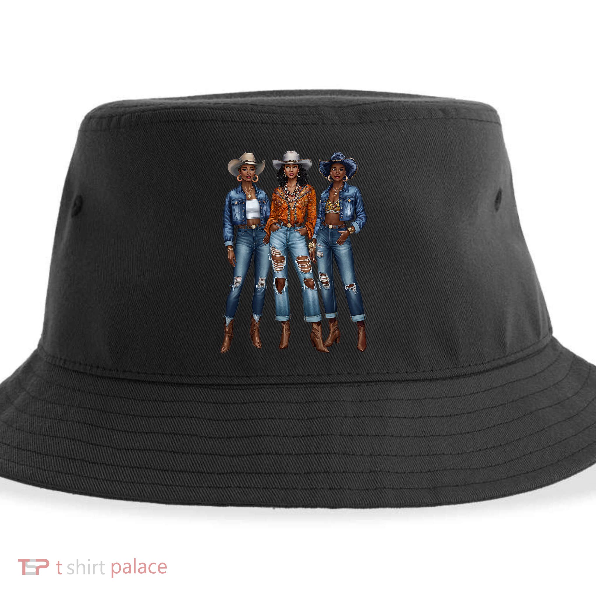 Black Cowgirl Vibes Melanin Black History Texas Sustainable Bucket Hat