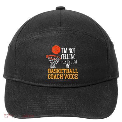 Basketball Coach Voice Funny Basketball Coach 7-Panel Snapback Hat