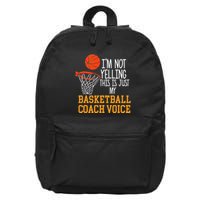 Basketball Coach Voice Funny Basketball Coach 16 in Basic Backpack