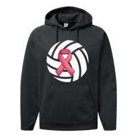 Breast Cancer Volleyball Pink Ribbon Awareness Costume Performance Fleece Hoodie