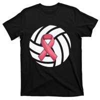 Breast Cancer Volleyball Pink Ribbon Awareness Costume T-Shirt