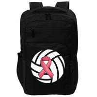 Breast Cancer Volleyball Pink Ribbon Awareness Costume Impact Tech Backpack