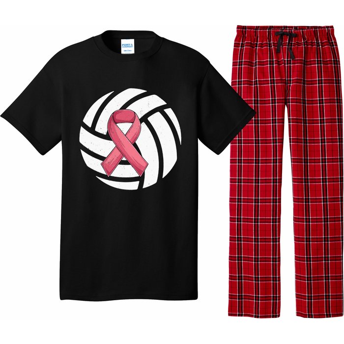 Breast Cancer Volleyball Pink Ribbon Awareness Costume Pajama Set