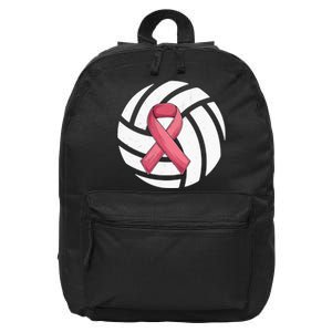 Breast Cancer Volleyball Pink Ribbon Awareness Costume 16 in Basic Backpack