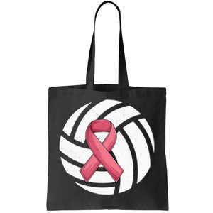 Breast Cancer Volleyball Pink Ribbon Awareness Costume Tote Bag