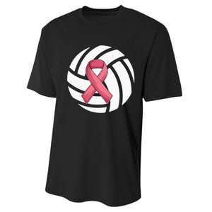 Breast Cancer Volleyball Pink Ribbon Awareness Costume Performance Sprint T-Shirt