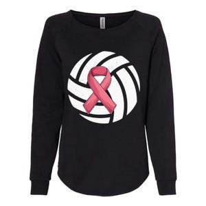 Breast Cancer Volleyball Pink Ribbon Awareness Costume Womens California Wash Sweatshirt