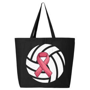 Breast Cancer Volleyball Pink Ribbon Awareness Costume 25L Jumbo Tote