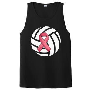 Breast Cancer Volleyball Pink Ribbon Awareness Costume PosiCharge Competitor Tank