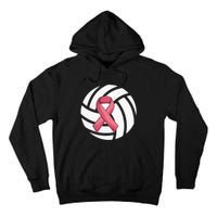 Breast Cancer Volleyball Pink Ribbon Awareness Costume Tall Hoodie