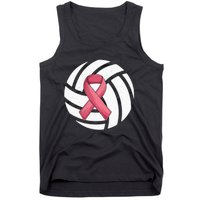 Breast Cancer Volleyball Pink Ribbon Awareness Costume Tank Top