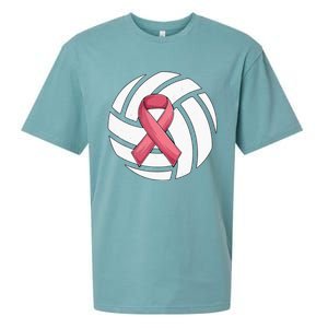 Breast Cancer Volleyball Pink Ribbon Awareness Costume Sueded Cloud Jersey T-Shirt