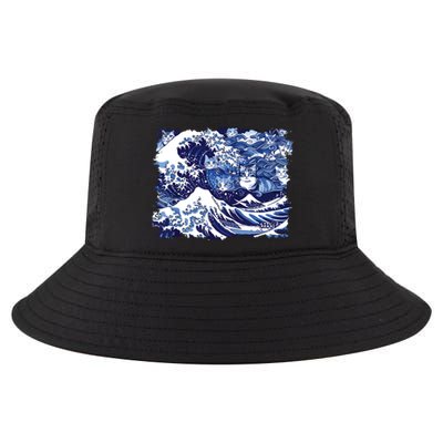 Blue Cats Wave For Kamala Funny Cat Lovers Kamala Harris Cool Comfort Performance Bucket Hat