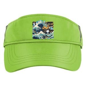 Blue Cats Wave For Kamala Funny Cat Lady President Adult Drive Performance Visor