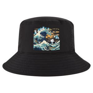 Blue Cats Wave For Kamala Funny Cat Lady President Cool Comfort Performance Bucket Hat