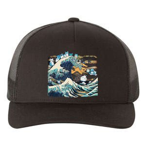 Blue Cats Wave For Kamala Funny Cat Lady President Yupoong Adult 5-Panel Trucker Hat