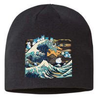 Blue Cats Wave For Kamala Funny Cat Lady President Sustainable Beanie