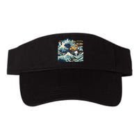 Blue Cats Wave For Kamala Funny Cat Lady President Valucap Bio-Washed Visor