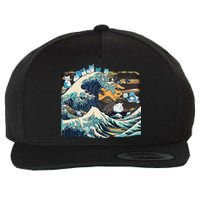 Blue Cats Wave For Kamala Funny Cat Lady President Wool Snapback Cap