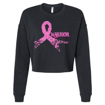 Breast Cancer Warrior Cropped Pullover Crew