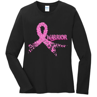 Breast Cancer Warrior Ladies Long Sleeve Shirt