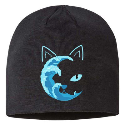 Blue Cats Wave For Kamala Funny Blue Wave Of Cat Ladies Gift Sustainable Beanie