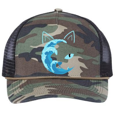 Blue Cats Wave For Kamala Funny Blue Wave Of Cat Ladies Gift Retro Rope Trucker Hat Cap