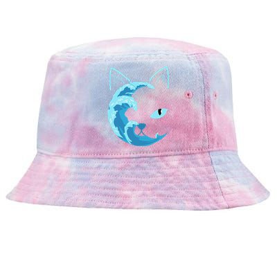 Blue Cats Wave For Kamala Funny Blue Wave Of Cat Ladies Gift Tie-Dyed Bucket Hat