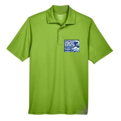 Blue Cats Wave For Kamala Funny Cat Ladies Wave Of Blue Design Men's Origin Performance Pique Polo