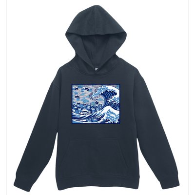 Blue Cats Wave For Kamala Funny Cat Ladies Wave Of Blue Design Urban Pullover Hoodie