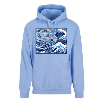 Blue Cats Wave For Kamala Funny Cat Ladies Wave Of Blue Design Unisex Surf Hoodie