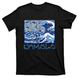 Blue Cats Wave Childless Cat Lady For Kama 2024 T-Shirt