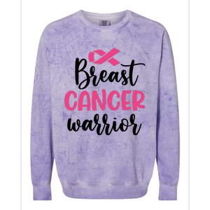 Breast Cancer Warrior Pink Ribbon Breast Cancer Colorblast Crewneck Sweatshirt