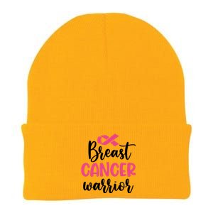 Breast Cancer Warrior Pink Ribbon Breast Cancer Knit Cap Winter Beanie