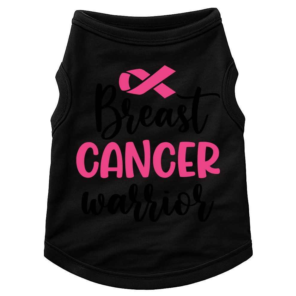 Breast Cancer Warrior Pink Ribbon Breast Cancer Doggie Tank
