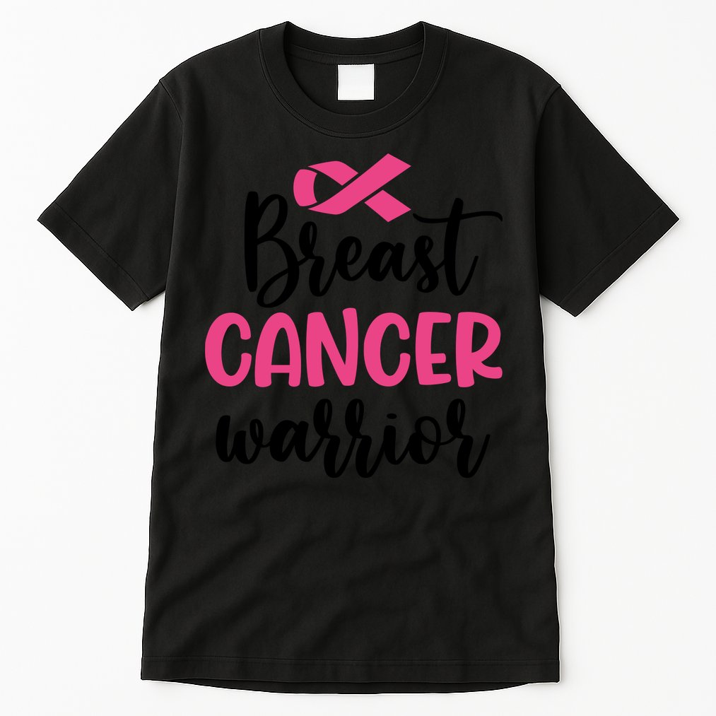 Breast Cancer Warrior Pink Ribbon Breast Cancer Tall T-Shirt