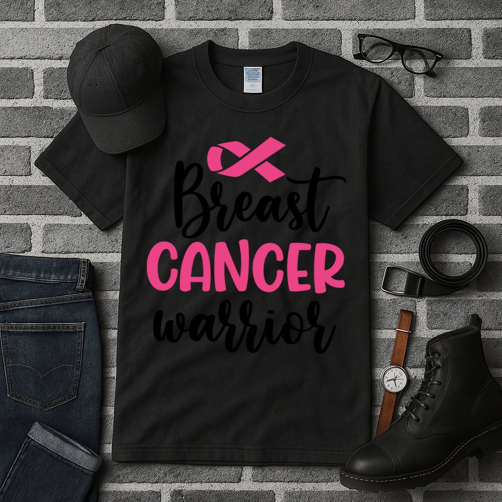 Breast Cancer Warrior Pink Ribbon Breast Cancer Tall T-Shirt