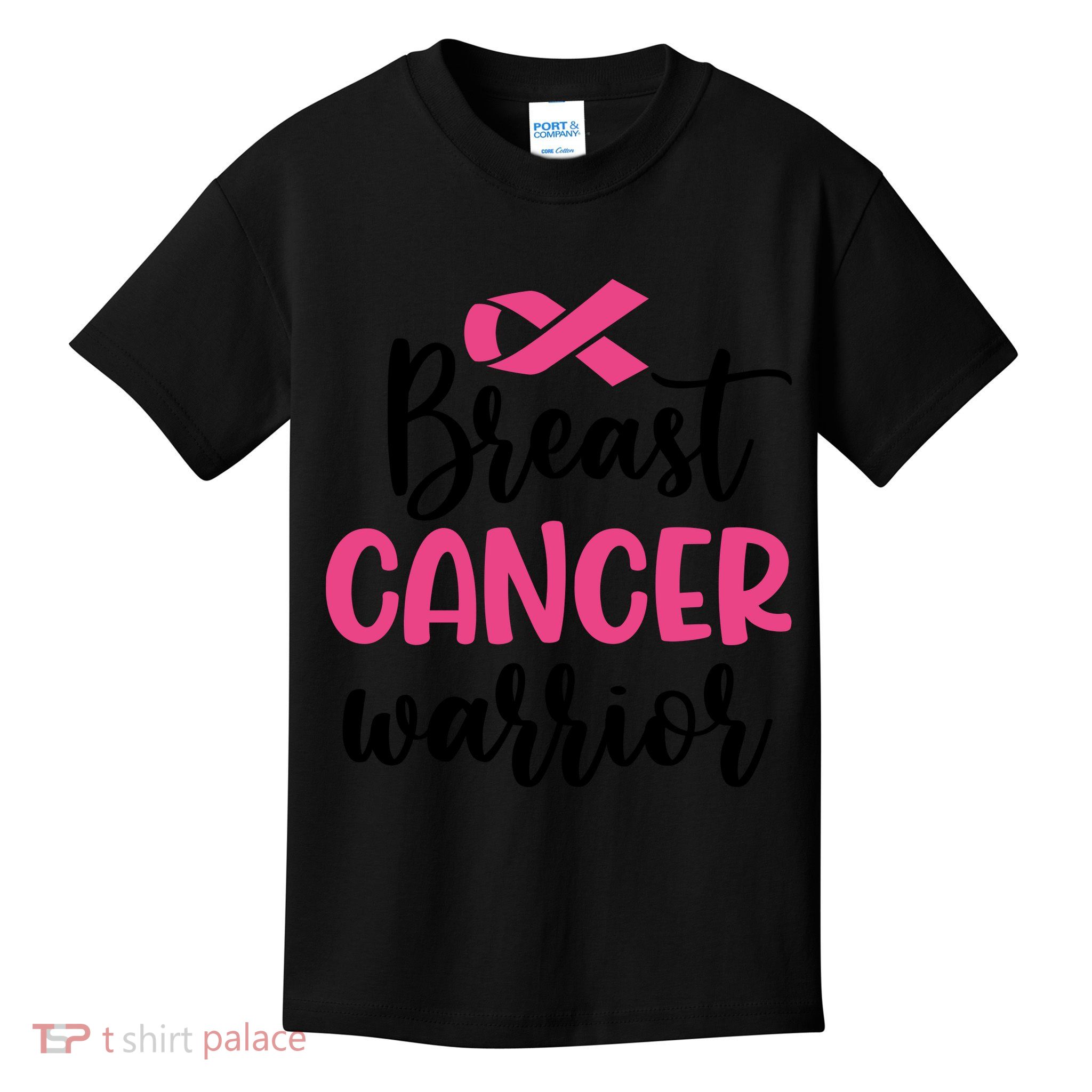 Breast Cancer Warrior Pink Ribbon Breast Cancer Kids T-Shirt