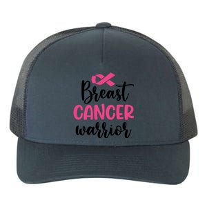 Breast Cancer Warrior Pink Ribbon Breast Cancer Yupoong Adult 5-Panel Trucker Hat